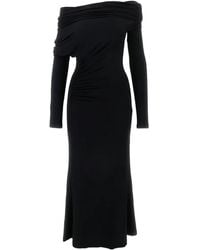 ANDAMANE - Gedrapeerde Midi-Jurk - Lyst