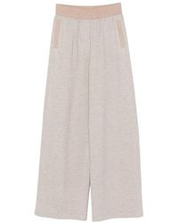 Peserico - Elasticated-Waistband Track Pants - Lyst