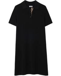 Burberry - Wool Polo Shirt Dress - Lyst
