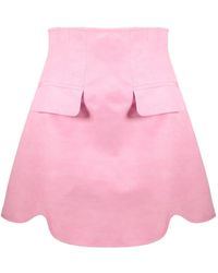Ellery - Scalloped-Hem Pocket-Detail Mini Skirt - Lyst