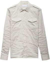 Prada - Triangle-logo Technical-cotton Shirt - Lyst