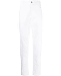 Transit - Logo-patch Cotton Tapered Trousers - Lyst