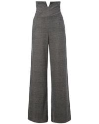 Monse - Lapel-Waistband Checked Trousers - Lyst