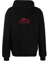 MSGM - Hoodie With Red Print - Lyst