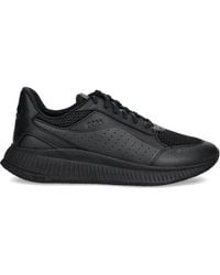 BOSS - Perforated Mesh-Detail Sneakers - Lyst