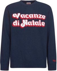 MC2 Saint Barth - Crew-Neck Sweater With Jacquard Lettering - Lyst