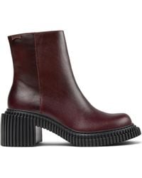 Camper - 70Mm Pix London Leather Zip-Fastening Block-Heel Boots - Lyst
