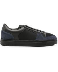 Emporio Armani - Panelled Lace-Up Sneakers - Lyst