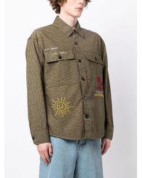 President's - Motif-Embroidered Cotton Shirt - Lyst
