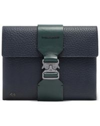 Piquadro - Buckle-Fastening Leather Clutch Bag - Lyst