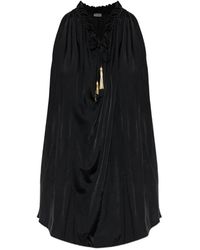 Balmain - Blouse Met Kwastje En Ruches - Lyst