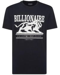 Billionaire - Logo-Print Round-Neck T-Shirt - Lyst