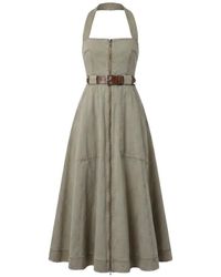 Nicholas - Anastasia Halter-Neck Midi Dress - Lyst