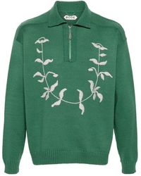 Bode - Floret Polo-Pullover aus Wolle - Lyst