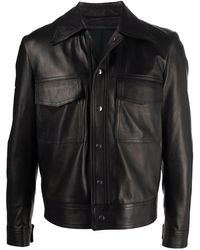 Salvatore Santoro - Veste En Cuir À Poche Poitrine - Lyst