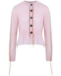 Ports 1961 - Cardigan Con Cuciture A Contrasto - Lyst