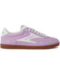 Karl Lagerfeld - Suede-Panelled Sneakers - Lyst