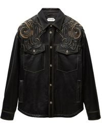 Versace - Embroidered Nappa Blouson - Lyst