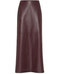 Brunello Cucinelli - Leather Maxi Skirt - Lyst