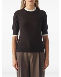 Gran Sasso - Contrast-Trim Short-Sleeve Sweater - Lyst
