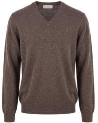 Brunello Cucinelli - V-Neck Cashmere Sweater - Lyst