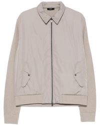Herno - Panelled Waffle-Knit Lightweight Jacket - Lyst