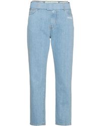 Off-White c/o Virgil Abloh - Mid Rise Denim Cropped Jeans - Lyst