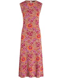 Etro - Floral-jacquard Sleeveless Maxi Dress - Lyst