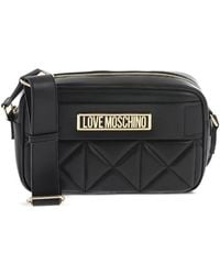Moschino - Quilted Logo-Plaque Crossbody Bag - Lyst