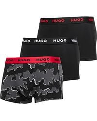 HUGO - Lot De Trois Boxers À Taille Logo - Lyst