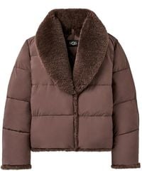 UGG - Wylda Faux-Fur Collar Puffer Jacket - Lyst