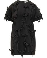 MSGM - Bow-Embellished Dress - Lyst