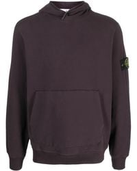 Stone Island - Compass-Patch Cotton Hoodie - Lyst