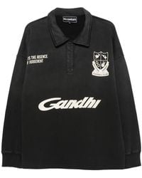 HOPEIUM - Logo-Print Polo-Collar Sweater - Lyst