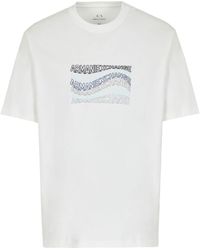 Armani Exchange - T-shirt Met Geborduurd Logo - Lyst