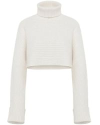 LeKasha - Ribbed-Knit Cropped Sweater - Lyst