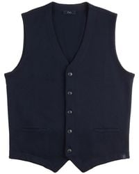 Fay - V-Neck Buttoned Waistcoat - Lyst