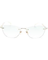 Gucci - Bamboo Rimless Cat-Eye Frame Sunglasses - Lyst