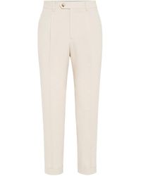 Brunello Cucinelli - Pressed-Crease Trousers - Lyst