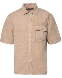 Amiri - Script Linen Gd Pkt Ss Shirt - Lyst