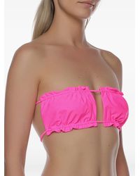 MC2 Saint Barth - Lyam Ruffled Bikini Top - Lyst