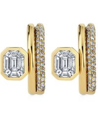 SHAY - 18Ct Floating Bezel Diamond Earrings - Lyst