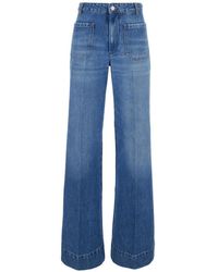 Victoria Beckham - Jean Ample Alina À Poches Plaquées - Lyst