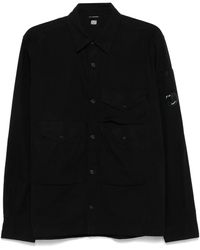 C.P. Company - Cotton Gabardine Overshirt - Lyst