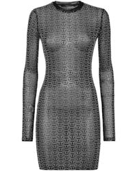 Philipp Plein - Crystal-Embellished Mesh Dress - Lyst