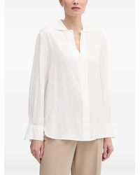 MARC AUREL - V-Neck Long-Sleeve Blouse - Lyst