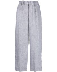 Peserico - Wide-leg Linen Trousers - Lyst