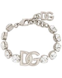 Dolce & Gabbana - X Kim Armband Met Dg-logo Van Stras - Lyst
