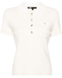 Maje - Short-sleeve Buttoned Polo Shirt - Lyst