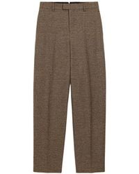 Ami Paris - Houndstooth Balloon-Fit Wool Trousers - Lyst